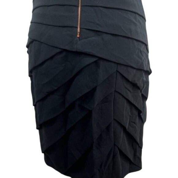 Rag & Bone Crew Neck Midi  Sheath Dress Leather detailing size 4 - Picture 6 of 11